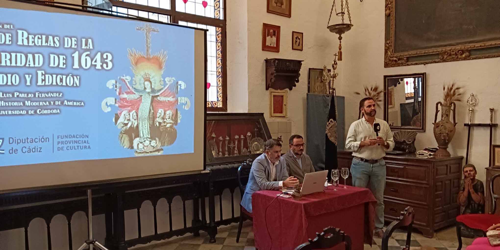 presentacion libro reglas hermandad santa caridad luis parejo fernandez sanlucar barrameda